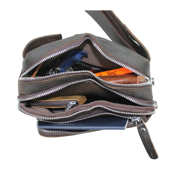 Amazon.com | Cowhide Waist Fanny Pack-Genuine Leather and  Fashion Cowhide Leather Waist Packs LW02DB